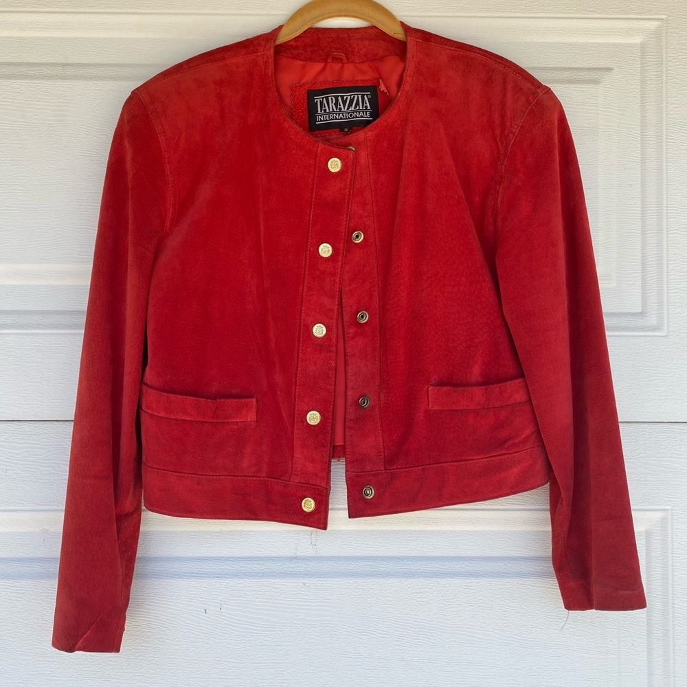 Beautiful Vintage Red Suede Jacket